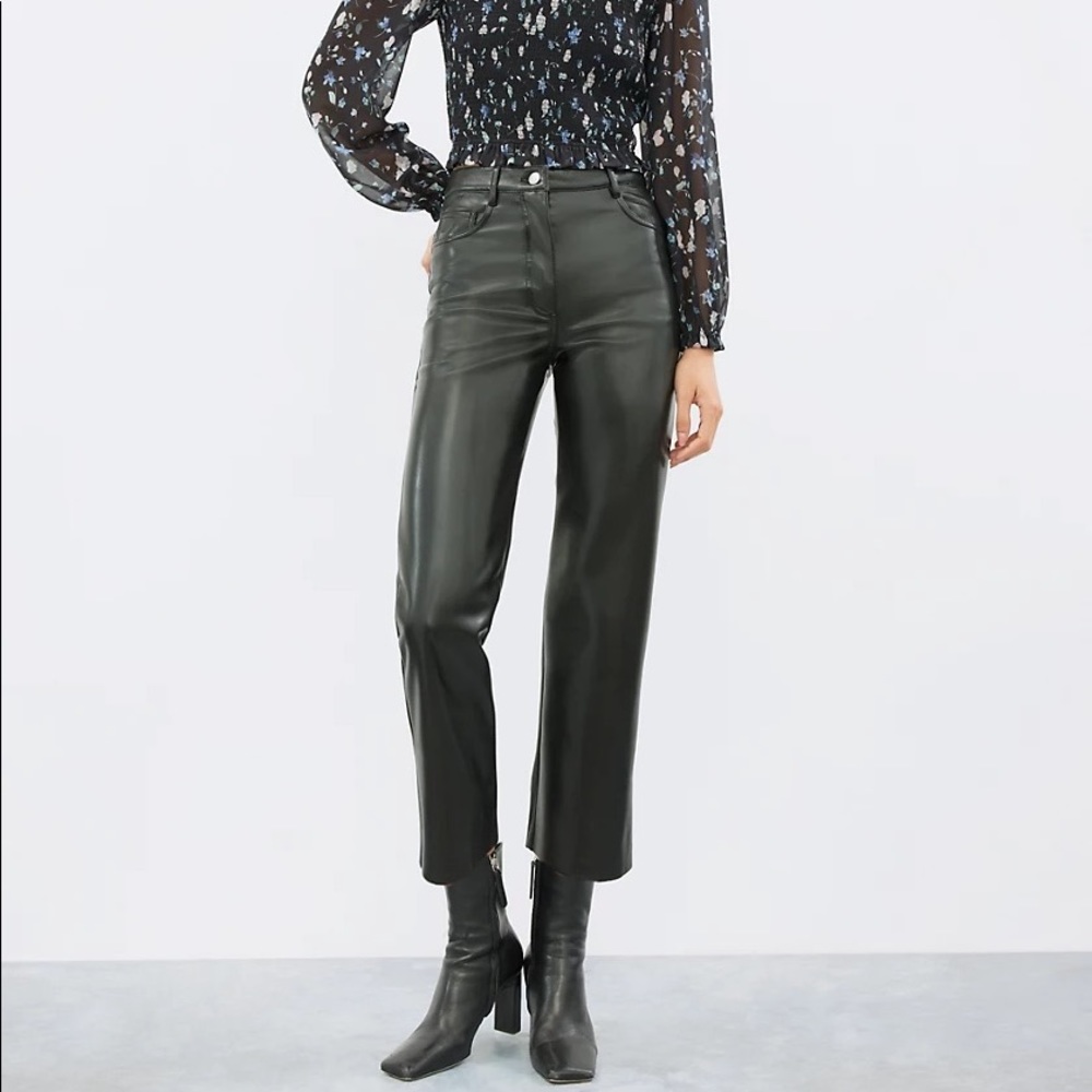 ARITZIA Melina Vegan Leather Cropped Pant